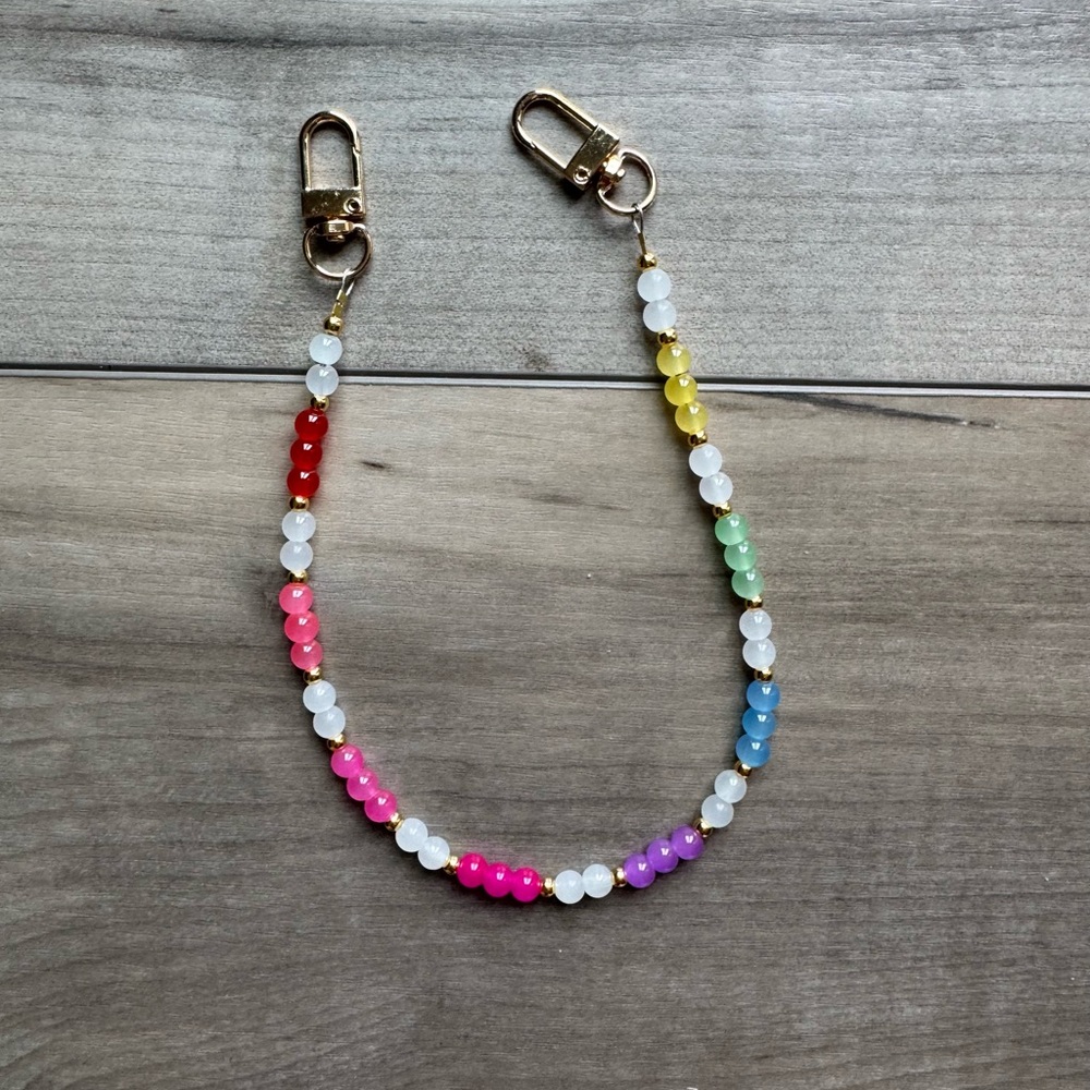 Colorful Beaded Phone Wristlet Strap